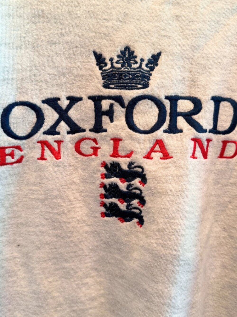 Vintage Oxford England Hanes 1980s Sweatshirt - Size Large, Grey - Picture 2 of 6